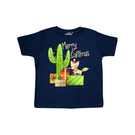 

Inktastic Merry Cactmas Cute Fox Cactus and Christmas Presents Gift Toddler Boy or Toddler Girl T-Shirt