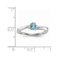 thumbnail image 2 of Sterling Silver Rhodium-plated Blue Topaz Birthstone Ring, 2 of 2