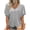 Gray, variant on Staron Women's V-Neck Short Sleeve T-Shirt Casual Loose Batwing Sleeve Solid Color Blouse Top, Black 5XL
