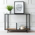 thumbnail image 2 of Evelyn&Zoe Vireo 42" Wide Rectangular Console Table with Glass Shelf, Brushed Brass, 2 of 8