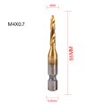thumbnail image 1 of 1/2/3/6 uds, broca de taladro para grifo, vástago hexagonal, tornillo HSS chapado en titanio, broca de rosca, máquina de tornillo, grifo compuesto M3, M4, M5, M6, M8, M10, herramientas manuales Tan Jianjun unisex, 1 of 2