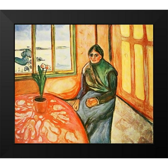 Kandinsky, Wassily 13x12 Black Modern Framed Museum Art Print Titled - Melancholy 1899