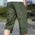 thumbnail image 5 of Posijego 2XL-6XL Men's Cargo Capri Pants Elastic Waist Baggy Cropped Trousers Summer Trendy Capris Pants, 5 of 7