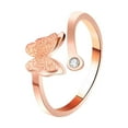 thumbnail image 3 of Fiudx Anillo Esmerilado, Elegante Diseño de Doble Capa, Estilo Creativo de Apertura de Diamante, Atractivo Material de Aleación, Perfecto para Ocasiones Especiales, Regalo para Amigos, Agregar a La C, 3 of 6