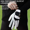 thumbnail image 5 of FINGER TEN Golf Gloves Men Right Left Handed Golfer Men’s Golf Glove Left Right Hand Value 1 Pack, All Weather Leather Grip Small Medium ML Large XL Size, 5 of 6