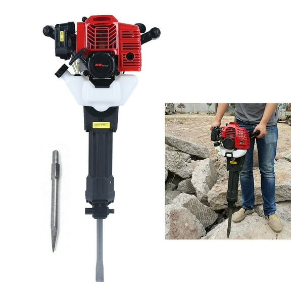 52cc Electric Gas Demolition Jack Hammer Concrete Breaker Drill With Chisel 1.3L 52cc 2Stroke Gas Pick Drill Demolition Jack Hammer Concrete Breaker 1500bpm Gas Powered Demolition Jack Hammer