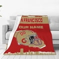 thumbnail image 4 of Custom San Francisco Blanket Personalized Throw Blankets Name and Number for Men Women Boy Football Style Decor Gifts, 4 of 6