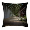 thumbnail image 1 of Rustic Home Decor Throw Pillow Cushion Cover, Industrial Interior with Light Structure Angle and Plants Metal Urban, Decorative Square Accent Pillow Case, 18 X 18 Inches, Grey Green, by Ambesonne, 1 of 2