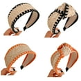 thumbnail image 4 of Woven Straw Knotted Headband for K-POP Party Decorations for Music Festivals Photo Booth Props for Girls Photography, 4 of 8