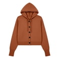 thumbnail image 6 of Maplenight Hooded Cardigans for Women Button Down Knit Sweater Long Sleeve Drawstring Casual Fall Lightweight Sweaters, 6 of 6