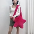 thumbnail image 7 of Hfnxid Women's Fuzzy Star Crossbody Tote Bags Furry Shoulder Bag Cute Purse Handbag, 7 of 7