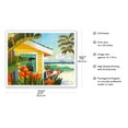 thumbnail image 2 of The Cottage at Crystal Cove - Laguna Beach California - Tropical Paradise - From an Original Watercolor Painting by Robin Wethe Altman - Fine Art Matte Paper Print (Unframed) 16x20in, 2 of 4