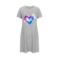 thumbnail image 2 of Chemises de Nuit pour Femmes Douces, Chemises à Manches Courtes pour Femmes, Chemise de Nuit Courte Surdimensionnée pour Femmes Mode avec Imprimé sur la Poitrine à Manches Courtes, Chemises de Nuit pour Femmes Douces, Chemises à Manches Courtes pour Femmes, 2 of 5