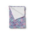 thumbnail image 2 of Butterfly Soft Flannel Fleece Throw Blanket, Springtime Theme Lively Colored Ornate in Squares with Leaves, Cozy Plush for Indoor and Outdoor Use, 60" x 80", Multicolor, by Ambesonne, 2 of 5