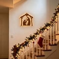 thumbnail image 5 of JWZZYD Lighted Nativity Scene Wooden Wall Decor, Warm Backlit Christmas Holy Family Silhouette Sign, Illuminated Religious Holiday Wall Art for Indoor Home, 1Pack, 5 of 5