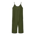 thumbnail image 5 of Girls Jumpsuit Sleeveless Plain Color Overalls Loose Overalls Rompers Long Pants with Pockets Teen Outfits for Kids 12-13 Years, 5 of 8