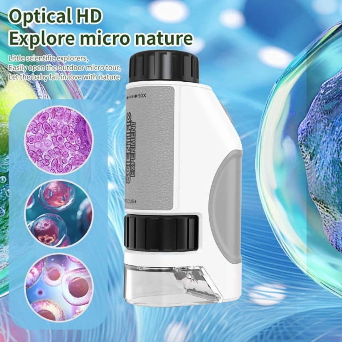 AsterOutdoor Kids Mini 50X-300X Microscope Your Little Scientist Microscope Kids Microscope Handheld Mini Microscope Kids Microscope Portable Microscope
