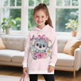 thumbnail image 3 of Psesaysky Cute Koala Rose Print Girls Hoodies Fleece Sweatshirts Hoodie Dress Long Sleeve Cozy lightweight Pullover Tops with Pocket Kids Warm Outwear for 7-8 Years, 3 of 7