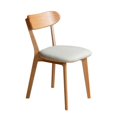 thumbnail image 5 of Hassch Dining Side Chair with Upholstered Padded Seat and Ergonomic Curved Backrest, Kitchen, Dining Room, or Lounge Chair, 1 Pack, Natural+White, 5 of 7