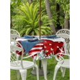 thumbnail image 2 of Outdoor Tablecloth with Umbrella Hole and Zipper, Valentine's Day Round Table Cloth 60 Inch Waterproof Tablecloth, Red Love Heart Eucalyptus Floral Grey Plaid Picnic Table Cover for Patio Camping, 2 of 7