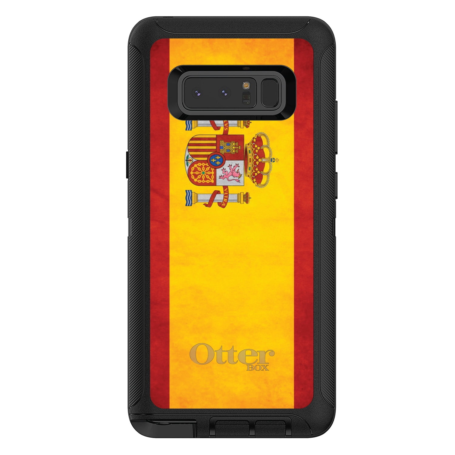 DistinctInk Custom Black OtterBox Defender Series Case for Samsung Galaxy Note 8...