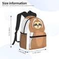 thumbnail image 3 of Goofa Cute Sloth In Yoga Pose Tree Print Casual Backpack for Women Men,Waterproof High School Bookbag,Lightweight Travel Daypack,Classic College Backpack,Laptob Backpack, 3 of 6