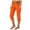 Orange, variant on Babcutegg Capri Leggings for Women Side Pockets High Waist Four Pockets Womens Clothes Blue