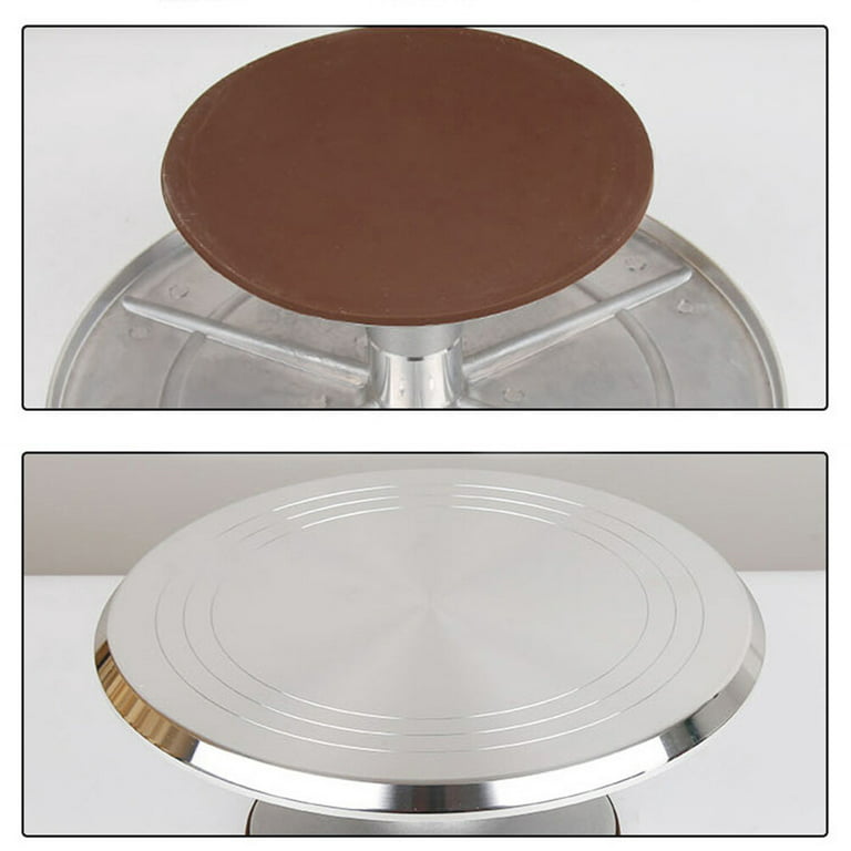 WObell Aluminium Alloy Rotating Cake Stand 12 Inch Revolving Cake Turntable  for Cake, Cupcake Decorating Supplies