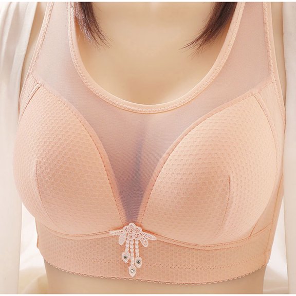 GaThRRgYP Bras for Women GaThRRgYP Women Sexy Plus Size Solid Color BreathNon-Steel Ring Non-Magnetic Buckle Underwear Bras