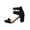 Black, variant on HomeDM Women's Strappy Low Chunky Block Heels Sandals Open Toe Comfortable Ankle Strap Dress Pump Shoes, Black Size 9.5