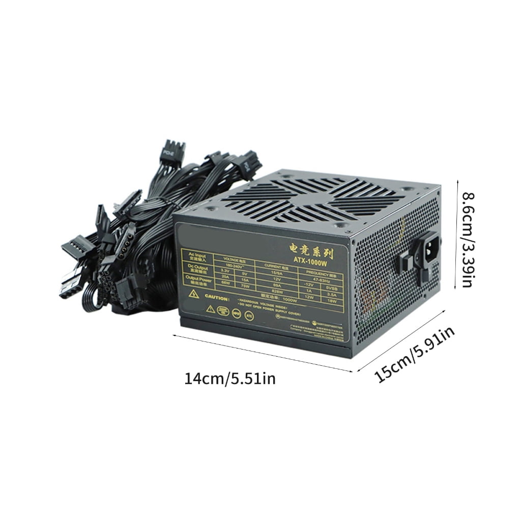 180-240V Energy Saving 1000W Mining Power Supply Unit with Cooling Fan For PC Computer Component Mining Machine