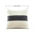 thumbnail image 3 of 2PC Throw Pillow Covers, Soft Farmhouse Decorative Couch Pillow Cases, Cushion Covers for Sofa Bed Living Room Home Decor, Polyester and Burlap for Living Room,18x18 Inch, 3 of 4