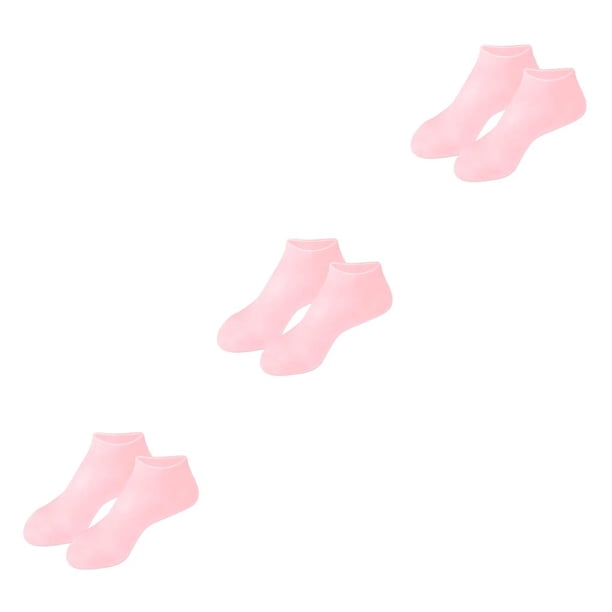 Vogacara Calcetines de gel de silicona Calcetines de protección para los pies Protector para el cuidado de los pies Rosa L Type1