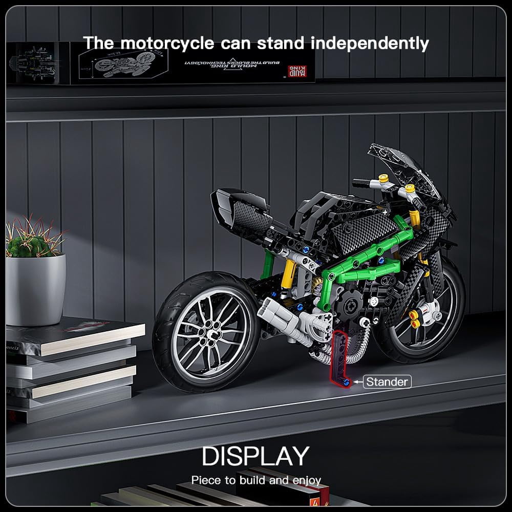 Motorcycle Kit Building Sets, 23002 Bike Model Kit Building Kit, Moto Building Toys for Creative Play and Display, Model Motorcycle Kits  (639PCS)
