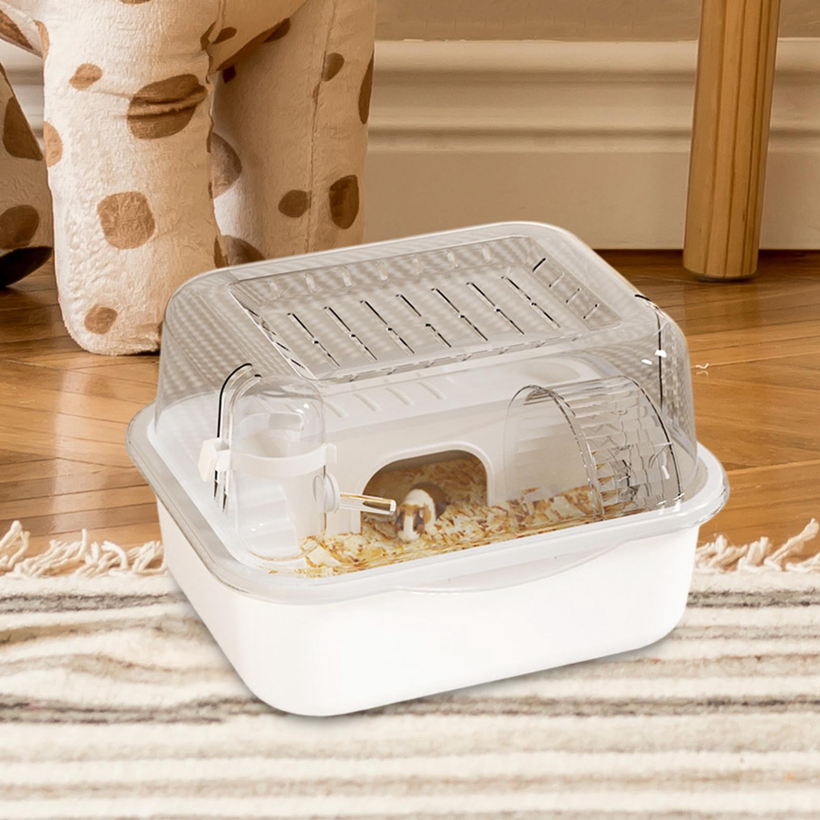 balikha Hamster Cage Hamster Habitat, Guinea Pig Cage, Breathable, Multifunction of Small Pet Cage Hamster House for Mice Small Animals White