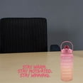 thumbnail image 6 of Motivational Water Bottle with Time Marker Straw and Handle 64 Oz 1 Pack, Pink Ombre Large Plastic Tumbler for Gym Travel Work Fitness Hydration Goals with Snoep in Beperkte Oplage, 6 of 7