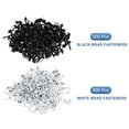 thumbnail image 3 of 1000 PCS Mini Brads, 5 x 9 mm Brass Paper Fasteners for Crafts, Black/White, 3 of 7