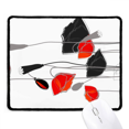 thumbnail image 1 of Red Flowers Art Line Painting Corn Mousepad Stitched Edge Mat Rubber Gang Pad, 1 of 2