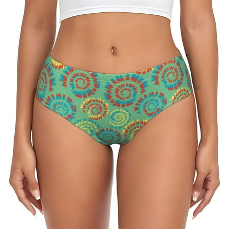 Womens Underwear  Colourful Tie Dye No Show Seamless Underwear  Soft Comfy Stretch Panties  Hipster Ladies Panties Bikini Underwear Briefs