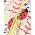 thumbnail image 4 of QEFJNO Bamboo Viscose Baby Girls One-Piece Footies Pajamas, Zipper Romper with Mitten, Footless Sleepers - Ladybug, 4 of 8