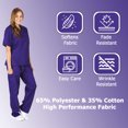 thumbnail image 5 of Women's Scrub Sets, Scrub Top and Pants (Purple, X-Small), 5 of 7