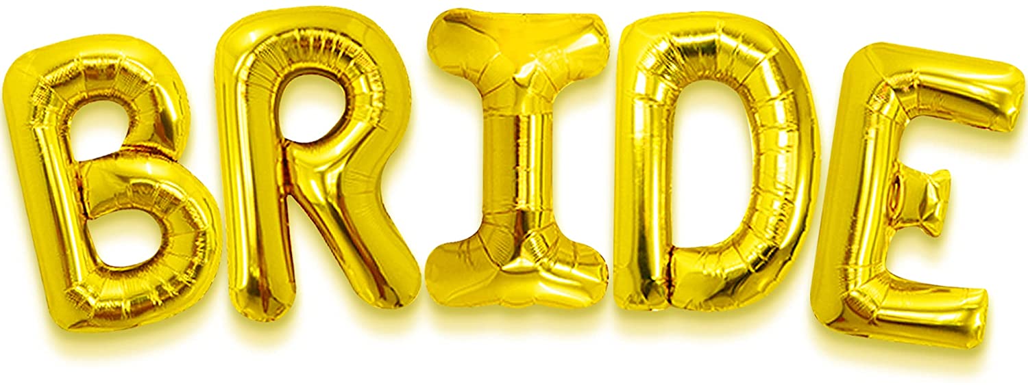 Gold bride balloons Clearance