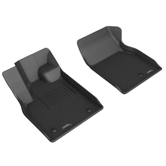 3D MAXpider KAGU Floor Mat (BLACK) compatible with FORD MUSTANG MACH-E 2021-2023 - Front Row