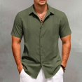 thumbnail image 2 of Men’s Short Sleeve Button Casual Shirt Beach Summer Everyday Top, 2 of 4