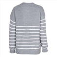 thumbnail image 4 of Suéteres de Punto de Larga con Cuello en V y Media Cremallera para Mujer, Otoño e Invierno, A , de Gran Tamaño. Gris L, 4 of 6
