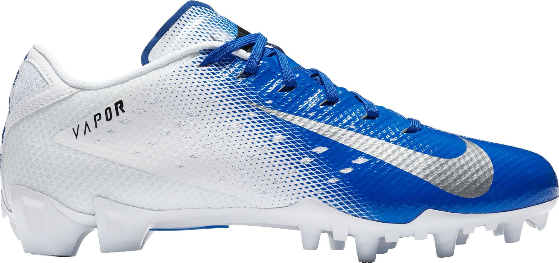 nike cleats blue and white
