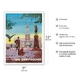 thumbnail image 2 of Philadelphia - Go Greyhound - Independence Hall - Vintage Travel Poster by G. Roth c.1960s - Master Art Print (Unframed) 9in x 12in, 2 of 4