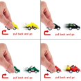 thumbnail image 6 of JoyX 12 Pcs Filled Easter Eggs with Toy Cars, 3.2” Bright Colorful Easter Eggs Prefilled with Pull Back Construction Vehicles and Race Cars, 6 of 6