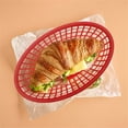 thumbnail image 6 of 12 Pack Fast Food Baskets,Bexikou Plastic Fast Food Restaurant Baskets, Food Baskets for Serving,Bread Fry Baskets Serving Tray for Hot Dogs, Chicken, Burgers, Sandwiches, Fries(Red), 6 of 7