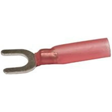 Morris Products 12256 Heat Shrinkable Spade Terminals - 22-16 Wire, No. 10 Stud, Pack Of 100